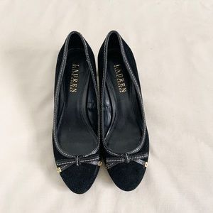 Ralph Lauren Black Wedges